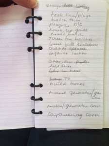 Our to-do list. If we don't write it down, it doesn't get done.