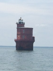 Wolf Trap Light is off the west shore of the Chesapeake Bay, Virginia, northwest of the mouth of the York River